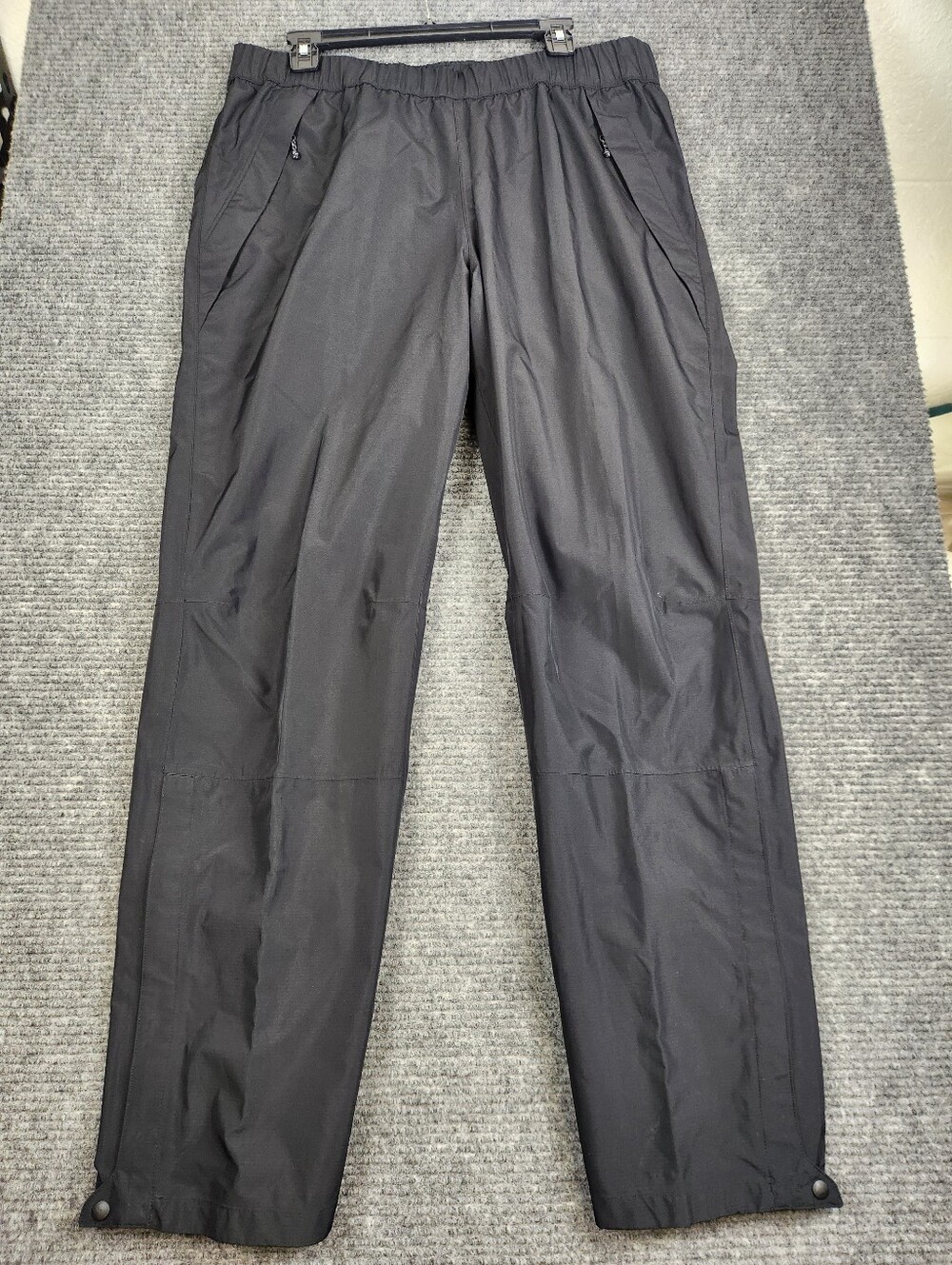 Under Armour Stormproof Cloudstrike Rain Pants Mens L Black Loose Fit Ankle Zip